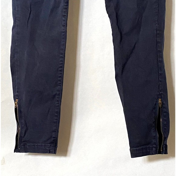 Joie Womens Park Skinny Pants 29 Navy Blue Utility Cargo Lyocell Blend Calf Zips - Picture 2 of 16